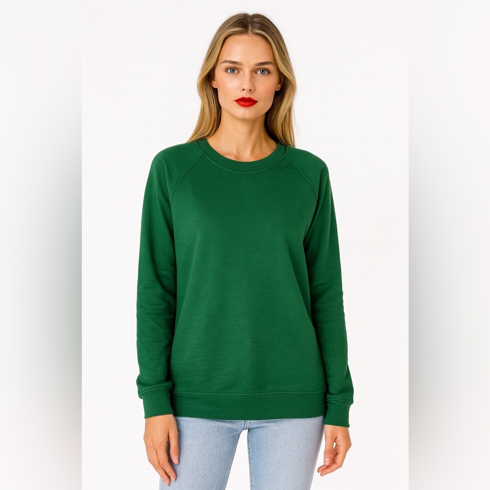 Haute Edition Green Sweatshirt‎ Pullover Long Sleeve Casual Top Size M